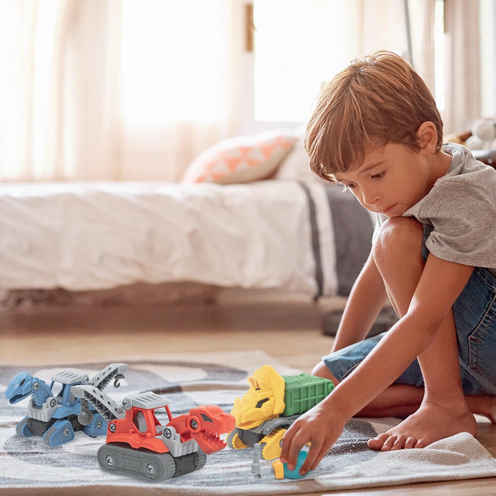 Cokomono Set Di Costruzioni Dinosauri 6 In 1 - 160 Pezzi Per Bambini, Giochi Creativi E Educativi, Regalo Ideale