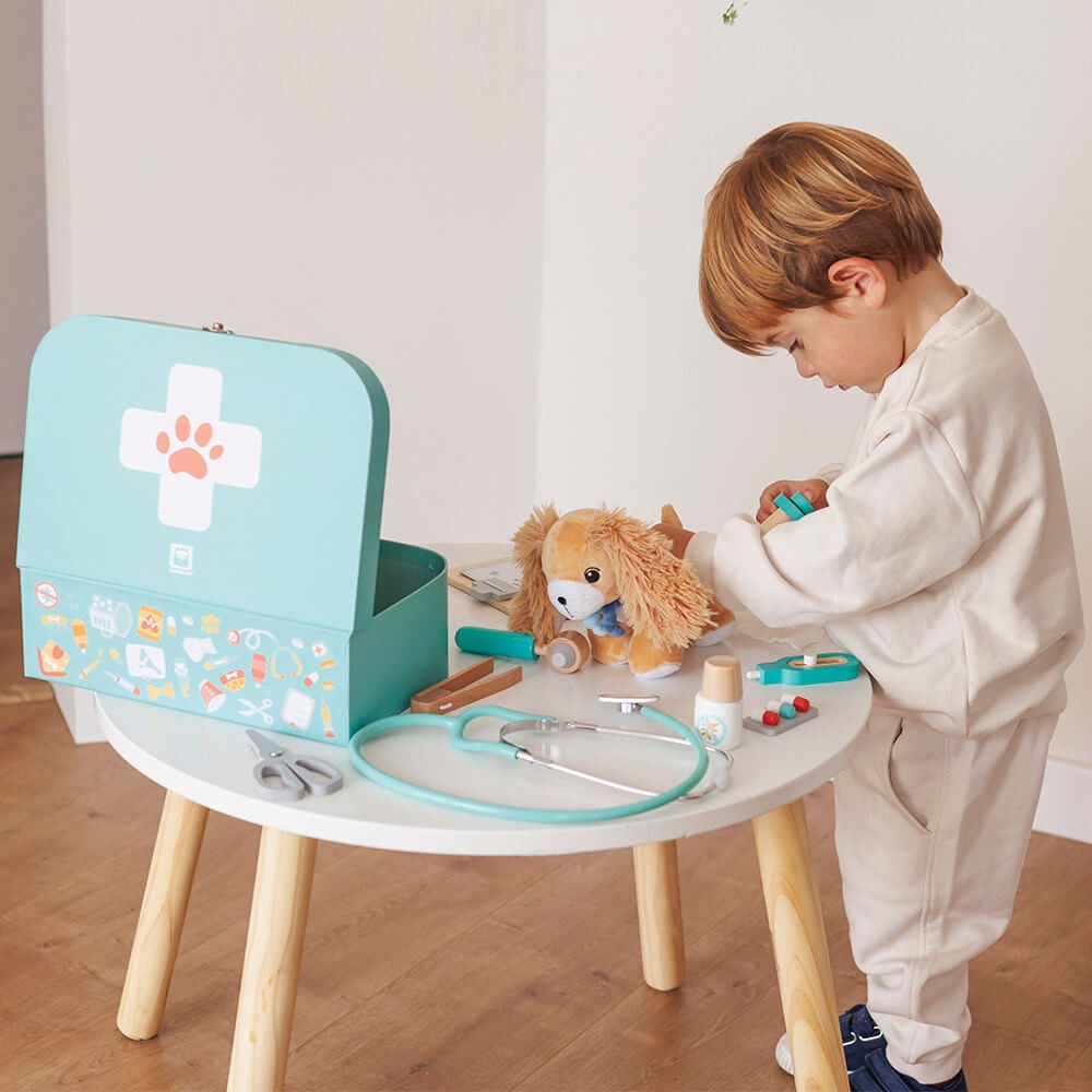 Maletín Veterinario Para Niños Con Perrito De Peluche – Set De Médico Con Luces, Sonidos Y Accesorios, Juego De Rol Desde 3 Años