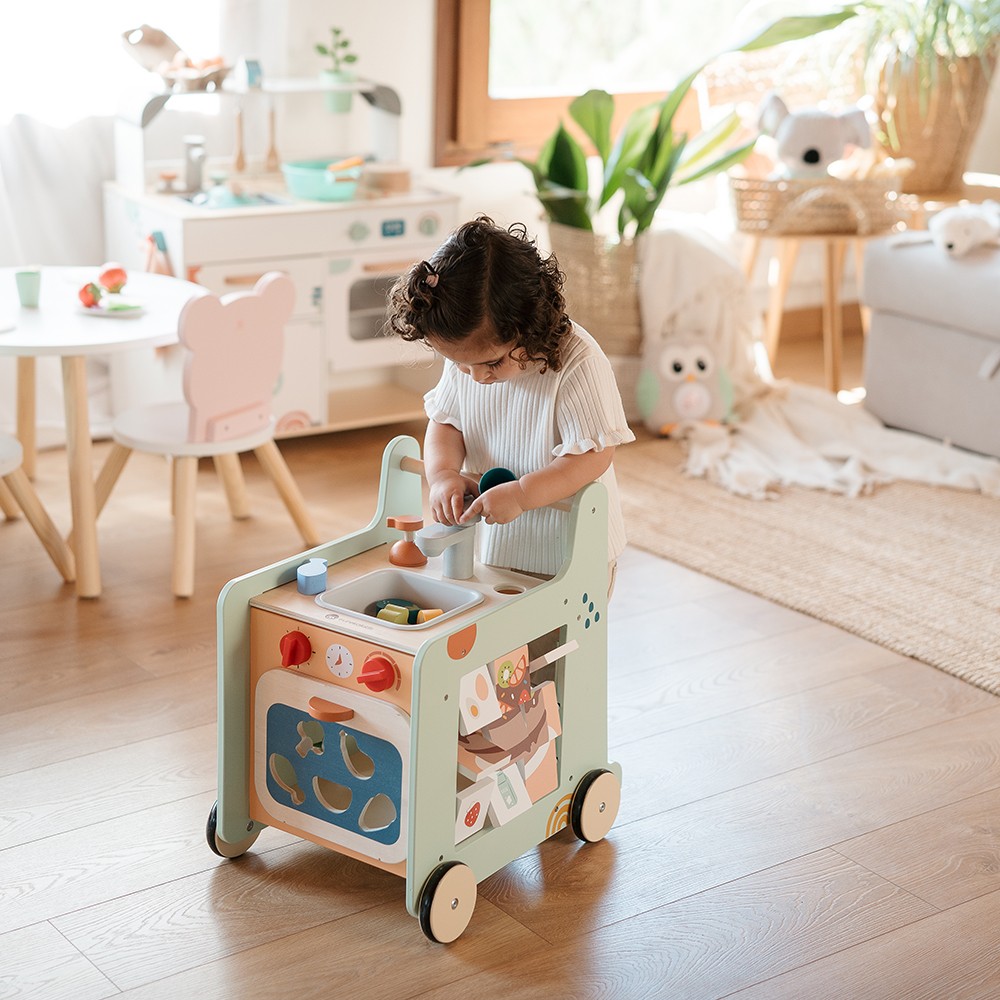 Eurekakids Wooden Walker Kitchen | 2-in-1 Play