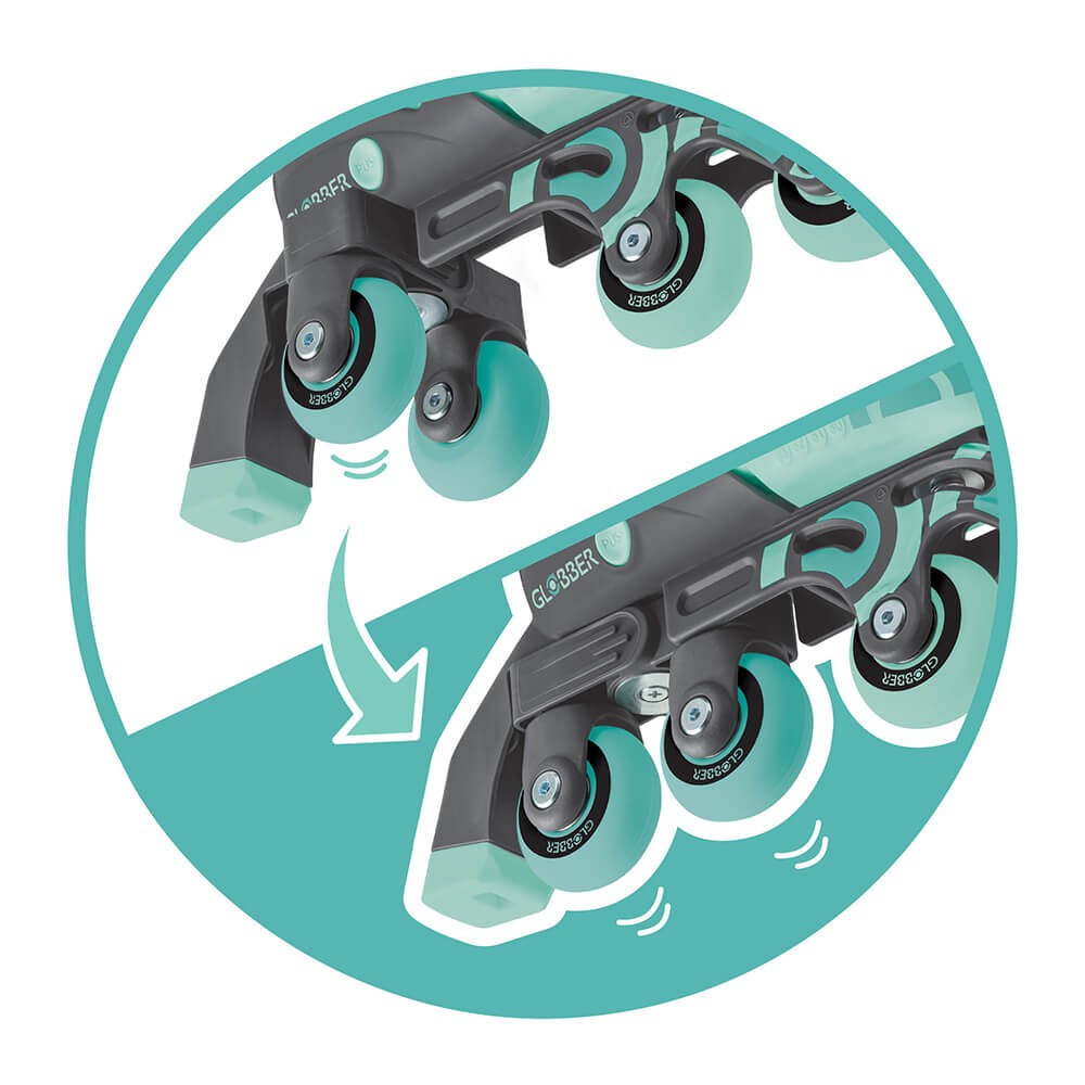 Street Rider inline skates verstelbaar - maat 33-36 - groen/zwart