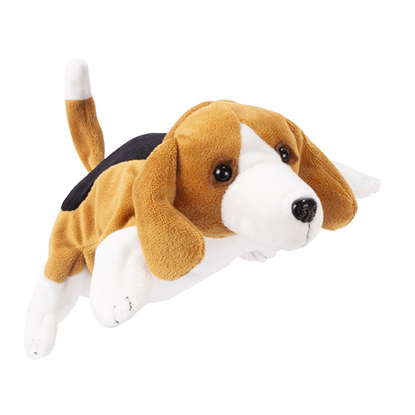 Marioneta De Perro De Madera Goki – Color Marrón, Blanco Y Amarillo, 15.5 Cm, Ideal Para Psicomotricidad Infantil